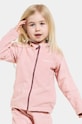 Didriksons bluza dziecięca MONTE KIDS FULLZIP bez kaptura różowy 505026