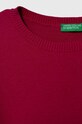Fete United Colors of Benetton pulover copii 12WAC104R.G.SEASONAL violet
