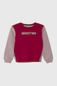 United Colors of Benetton bluza dziecięca wzorzyste fioletowy 39M2G10BB.P.SEASONAL