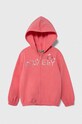 Дитяча кофта United Colors of Benetton з капюшоном рожевий 35Q2G502P.P.SEASONAL