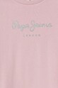Djevojčice Dječja pamučna dukserica Pepe Jeans PG581317 roza