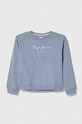 Pepe Jeans bluza bawełniana dziecięca nadruk niebieski PG581317
