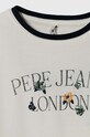 Dievča Detská bavlnená mikina Pepe Jeans PG581307 biela
