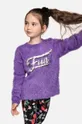 fioletowy Coccodrillo sweter dziecięcy Dziewczęcy
