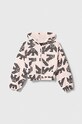 Emporio Armani bluza bawełniana dziecięca z kapturem różowy 6R3B08.3J5BZ