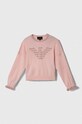 Детский свитер Emporio Armani аппликация розовый 6R3M58.3MHFZ