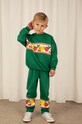 Детская хлопковая кофта Mini Rodini хлопок зелёный 2372015075