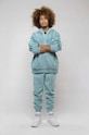 Dkny bluza bawełniana dziecięca bawełna turkusowy D55001.162.174