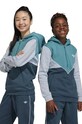 adidas Originals bluza dziecięca z kapturem turkusowy IJ5381