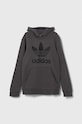 Dječja dukserica adidas Originals TREFOIL IJ7206 siva AW23