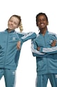 Detská mikina adidas Originals bez kapucne tyrkysová IJ7285