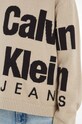 Calvin Klein Jeans sweter bawełniany dziecięcy IB0IB01874.9BYX beżowy