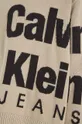 бежевый Детский хлопковый свитер Calvin Klein Jeans