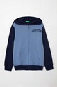 United Colors of Benetton bluza bawełniana dziecięca z kapturem granatowy 3J68C502J.G.SEASONAL