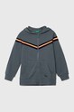 United Colors of Benetton bluza bawełniana dziecięca z kapturem szary 3J68C502O.G.SEASONAL