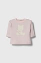 United Colors of Benetton bluza bawełniana niemowlęca nadruk różowy 3J70A1036.W.SEASONAL