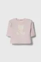 ροζ Βαμβακερή μπλούζα μωρού United Colors of Benetton Παιδικά