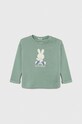 Бавовняна кофта для немовлят United Colors of Benetton бавовна зелений 3J70A1036.W.SEASONAL