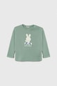 United Colors of Benetton bluza bawełniana niemowlęca nadruk zielony 3J70A1036.W.SEASONAL