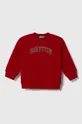 czerwony United Colors of Benetton bluza bawełniana dziecięca Dziecięcy