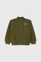 Detská bavlnená mikina United Colors of Benetton bavlna zelená 3J70G5022.P.SEASONAL