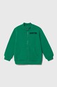 United Colors of Benetton bluza bawełniana dziecięca nadruk zielony 3J70G5022.P.SEASONAL