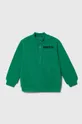 зелений Дитяча бавовняна кофта United Colors of Benetton Дитячий