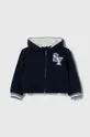 mornarsko modra Otroški bombažen pulover Sisley Otroški