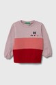 United Colors of Benetton bluza bawełniana dziecięca wzorzyste fioletowy 3J68G10AP.P.SEASONAL