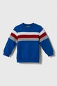 United Colors of Benetton hanorac de bumbac pentru copii cu modele albastru 3J68G10AQ.P.SEASONAL