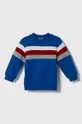 μπλε Παιδική βαμβακερή μπλούζα United Colors of Benetton Παιδικά