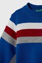Băieți United Colors of Benetton hanorac de bumbac pentru copii 3J68G10AQ.P.SEASONAL albastru