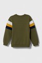 United Colors of Benetton hanorac de bumbac pentru copii 3J68G10AQ.P.SEASONAL verde AW23