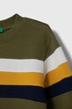 Băieți United Colors of Benetton hanorac de bumbac pentru copii 3J68G10AQ.P.SEASONAL verde