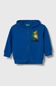 United Colors of Benetton bluza bawełniana dziecięca nadruk niebieski 3J68G502R.P.SEASONAL