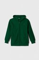 Детски памучен суичър United Colors of Benetton памук зелен 3ITZC502U.G.SEASONAL