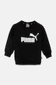 Detská mikina Puma ESS Big Logo Crew FL B bez kapucne čierna 586963