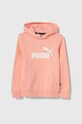 Puma bluza copii ESS Logo Hoodie FL G 587031.G roz AW23