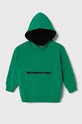 Dětská bavlněná mikina United Colors of Benetton nášivka zelená 3J68G200H.P.SEASONAL