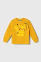 żółty United Colors of Benetton bluza dziecięca x Pokemon Dziecięcy