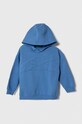 Дитяча кофта United Colors of Benetton з капюшоном блакитний 3N2ZG200K.P.SEASONAL