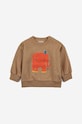 Bobo Choses hanorac de bumbac pentru bebelusi 223AB030 maro AW23