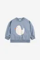 Bombažen pulover za dojenčka Bobo Choses modra