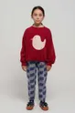 rdeča Otroški bombažen pulover Bobo Choses