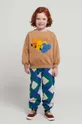 rjava Otroški bombažen pulover Bobo Choses Otroški