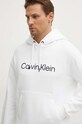Calvin Klein hanorac de bumbac alb K10K111345