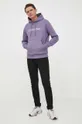 Βαμβακερή μπλούζα Calvin Klein μωβ