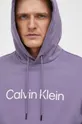 vijolična Bombažen pulover Calvin Klein
