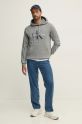 Calvin Klein Jeans hanorac de bumbac J30J320805 gri AW24