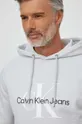 siva Bombažen pulover Calvin Klein Jeans